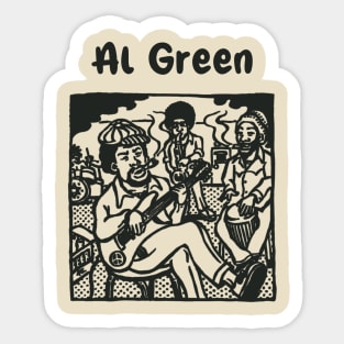 al green ll reggae jaming Sticker